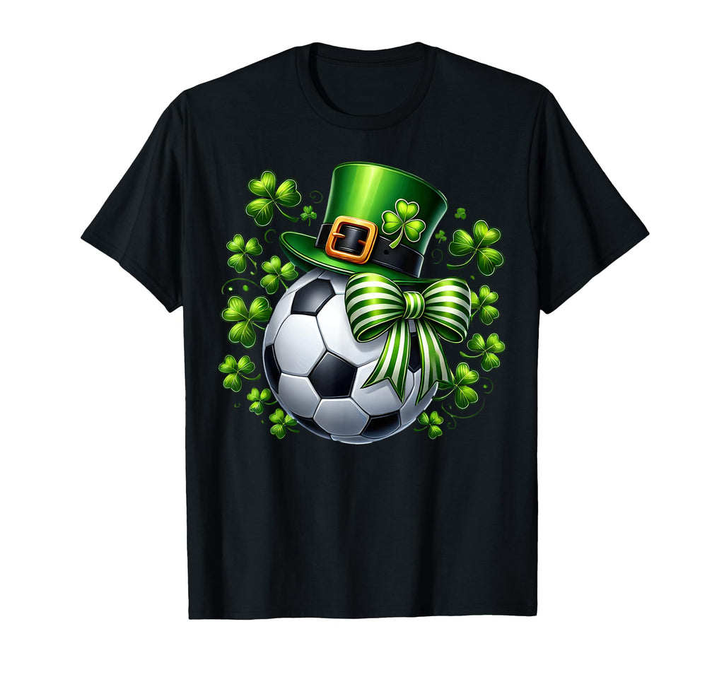St Patricks Day Soccer Leprechaun T-Shirt - Novelty Apparel for Adults