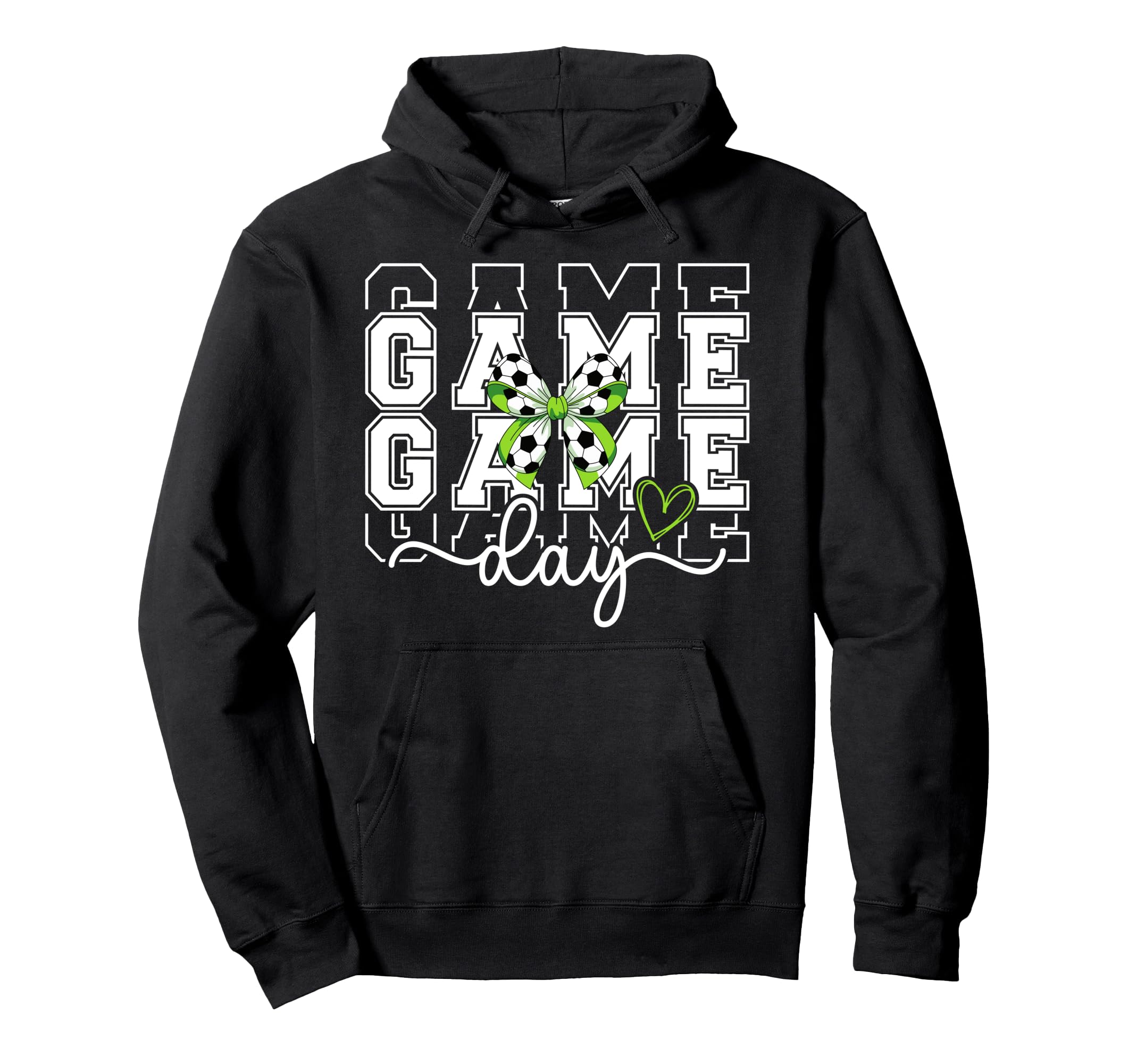 Game Day Soccer Game Day Coquette Hoodie - Graphic Print Men Women
