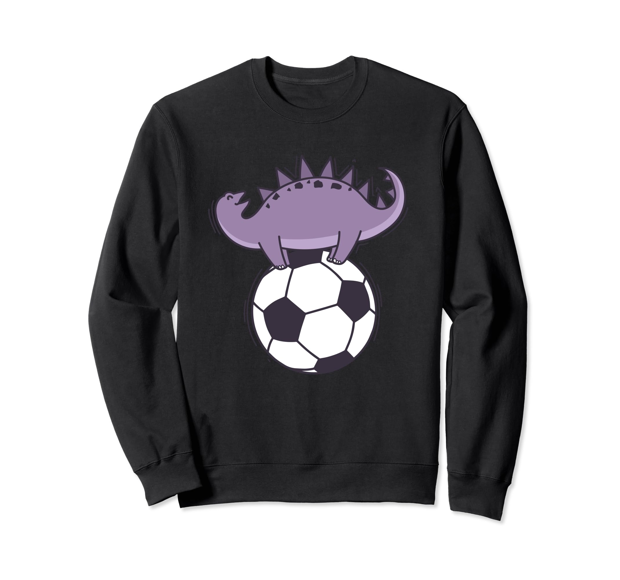 Dino Loves Soccer Dinosaur Sweatshirt - Casual Everyday Wear Men Women