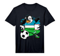 Dabbing Penguin Uzbekistan Soccer Fans T-Shirt - Graphic Print for Adults
