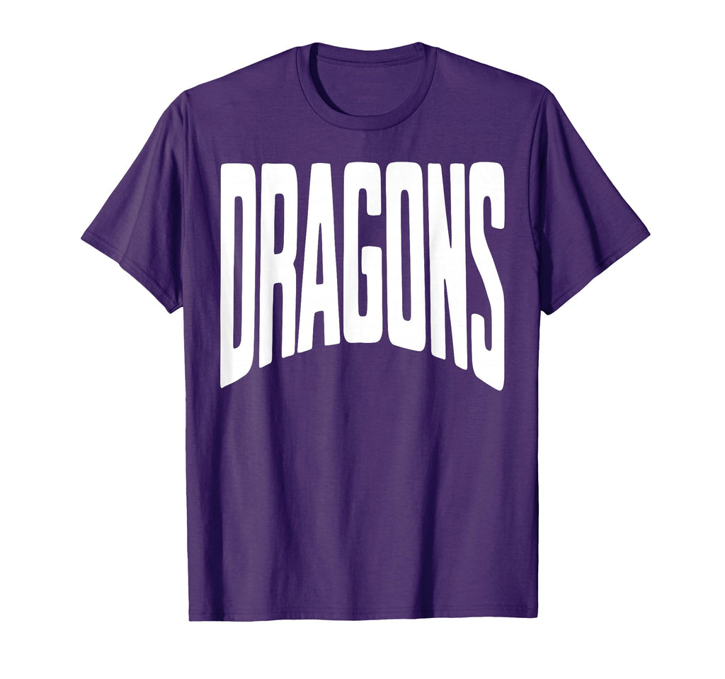 Dragons Team Mascot School Spirit Game T-Shirt - Streetwear Style Unisex