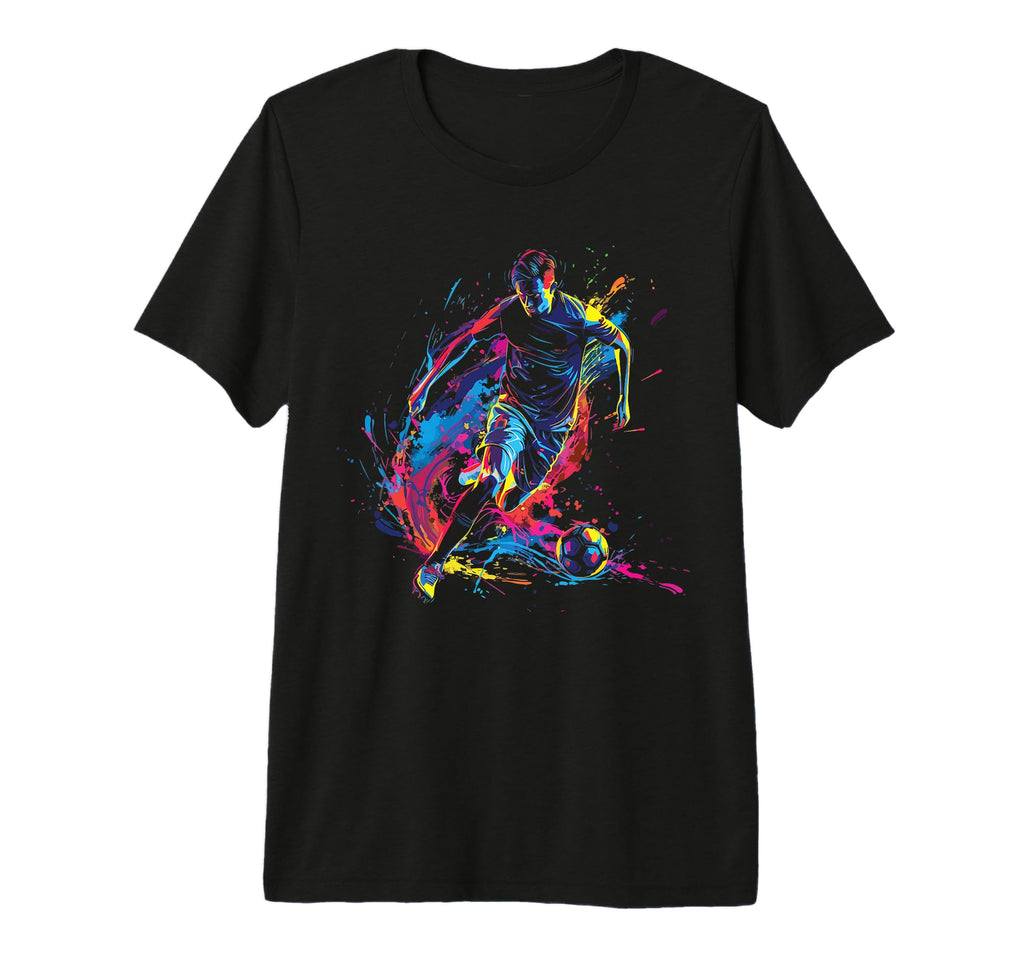 Ball Game Football Paint Splash T-Shirt - Novelty Apparel for Adults