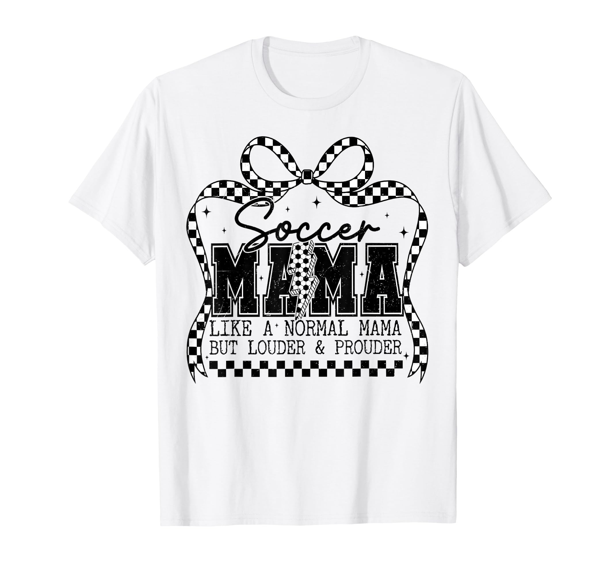 Soccer Mama Bow Game Day Coquette T-Shirt - Casual Everyday Wear Unisex