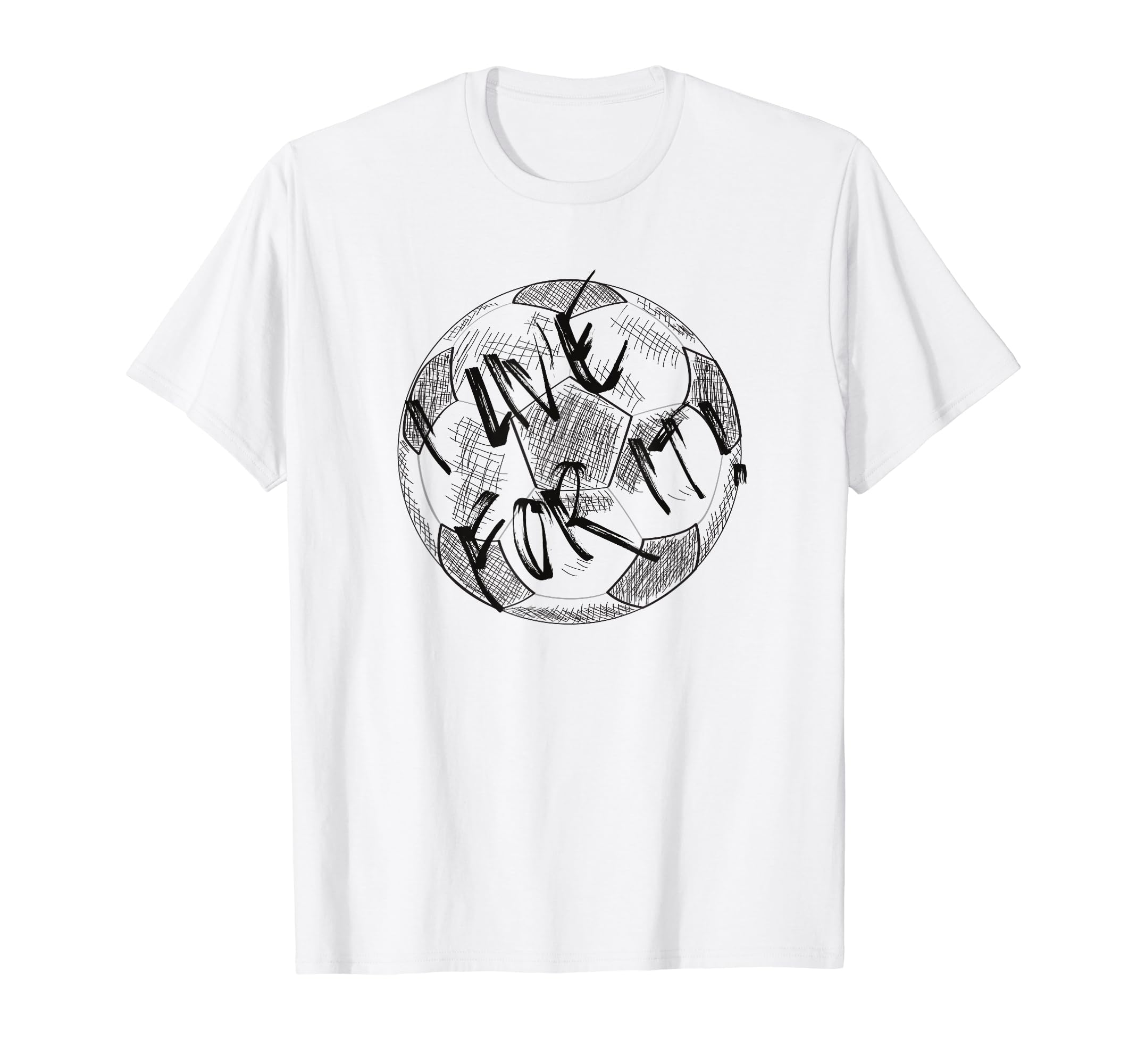 I Live Soccer Or Football Play T-Shirt - Casual Everyday Wear Men Women