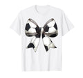 Coquette Bow Soccer Ball Pattern T-Shirt - Minimalist Print for Adults
