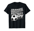 Grandpa Birthday Soccer Grunge Theme T-Shirt - Streetwear Style Men Women