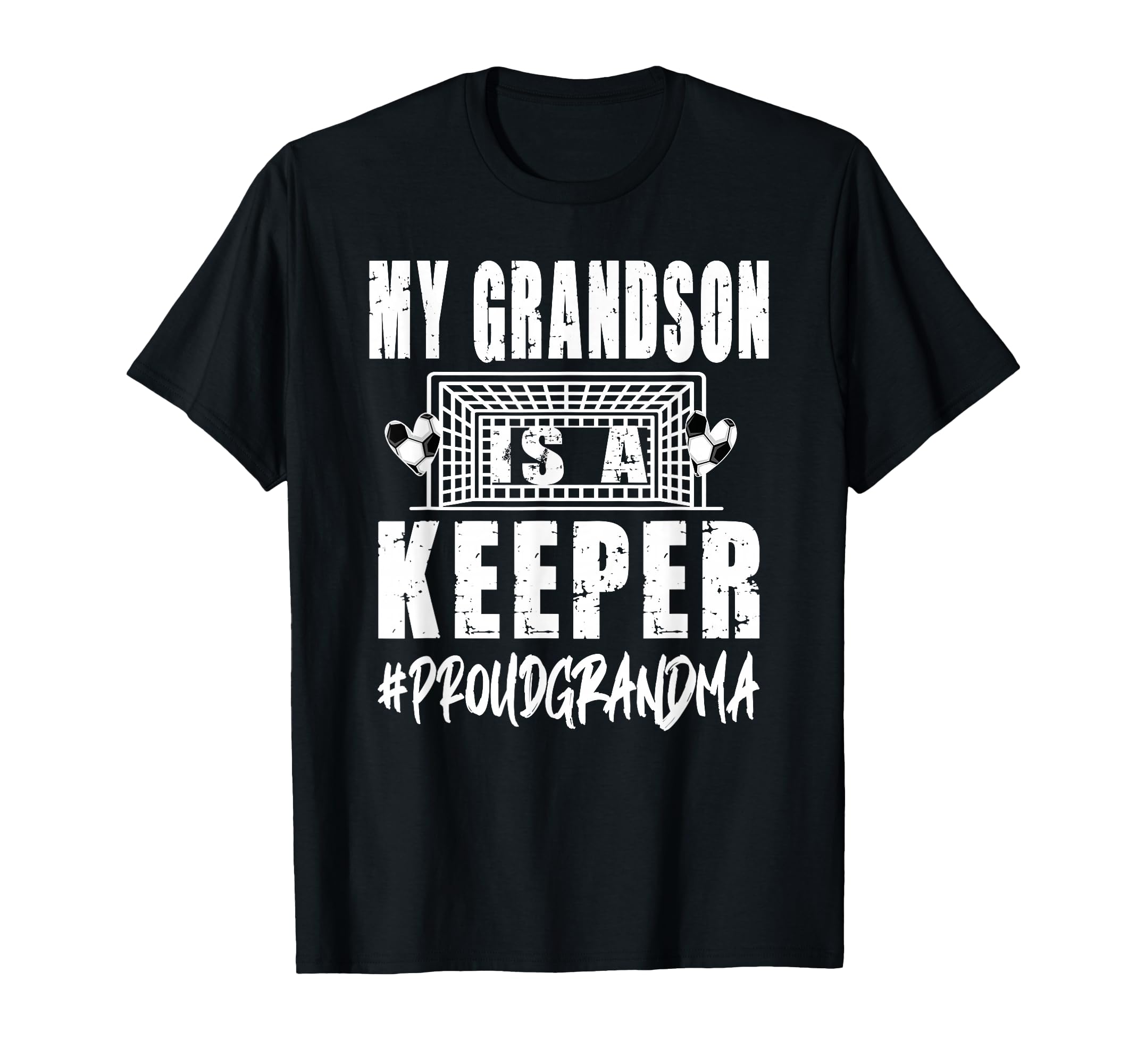 My Grandson Is Keeper Soccer Goalkeeper T-Shirt - Novelty Apparel Unisex