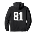 Number 81 Backside 80S 90S Team Jersey Hoodie - Custom Art Print Men Women