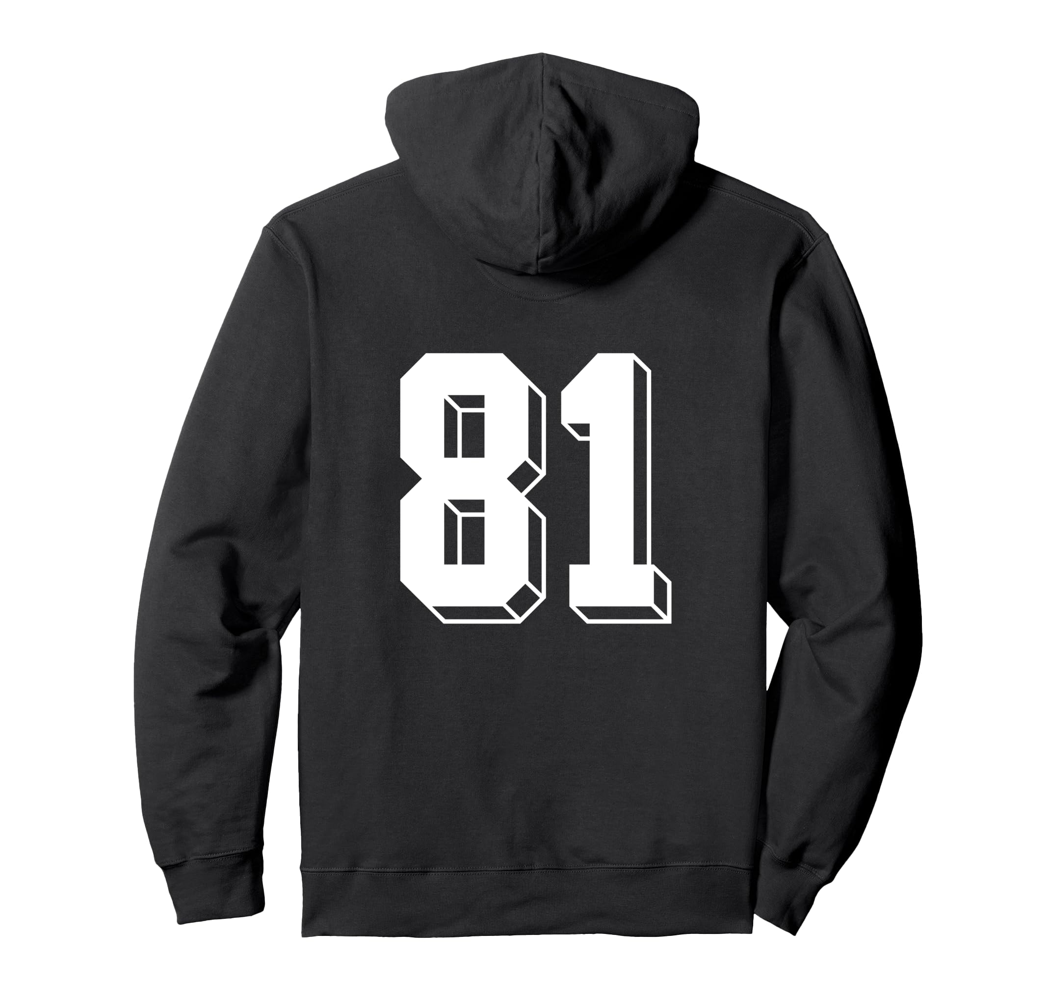 Number 81 Backside 80S 90S Team Jersey Hoodie - Custom Art Print Men Women
