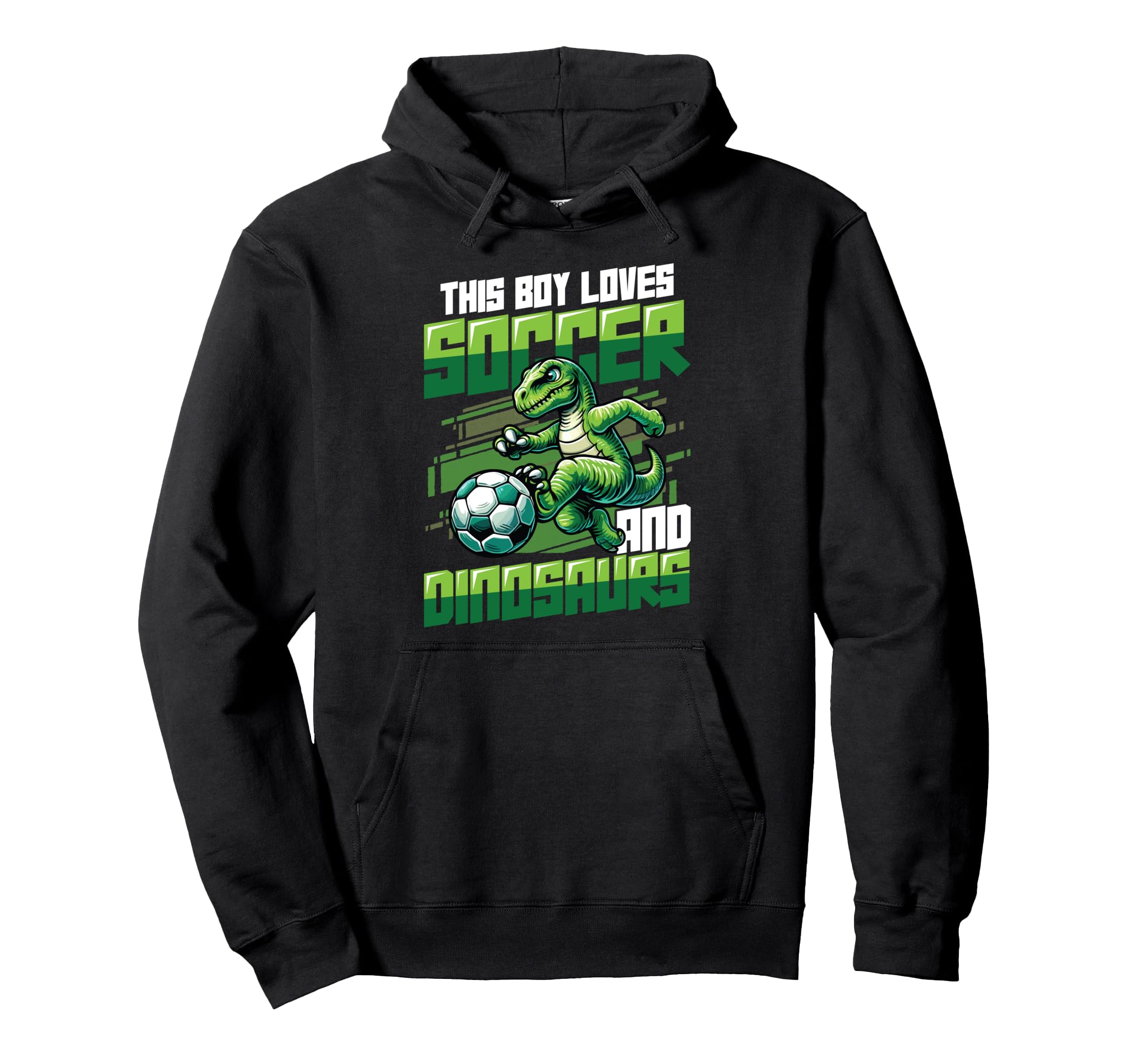 This Loves Soccer And Dinosaurs Hoodie - Streetwear Style Men Women