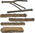 Bird Toys, Natural Parrot Toys for Small Macaws, Budgies, Lovebirds, Finches, Small and Medium Sized Birds Peppercorn Wood Apple Tree Perch Wood Set