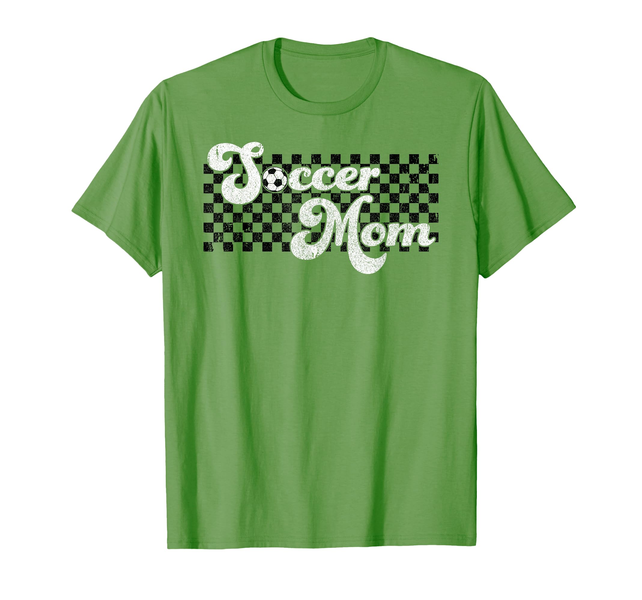 Soccer Mom Soccer Mama Checkered T-Shirt - Minimalist Print for Adults