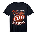 Football Couple 10Th Wedding Hoodie - Aesthetic Graphic for Adults