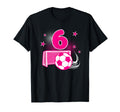 6 Years Old Birthday 6Th Soccer Themed Party T-Shirt - Graphic Print Unisex