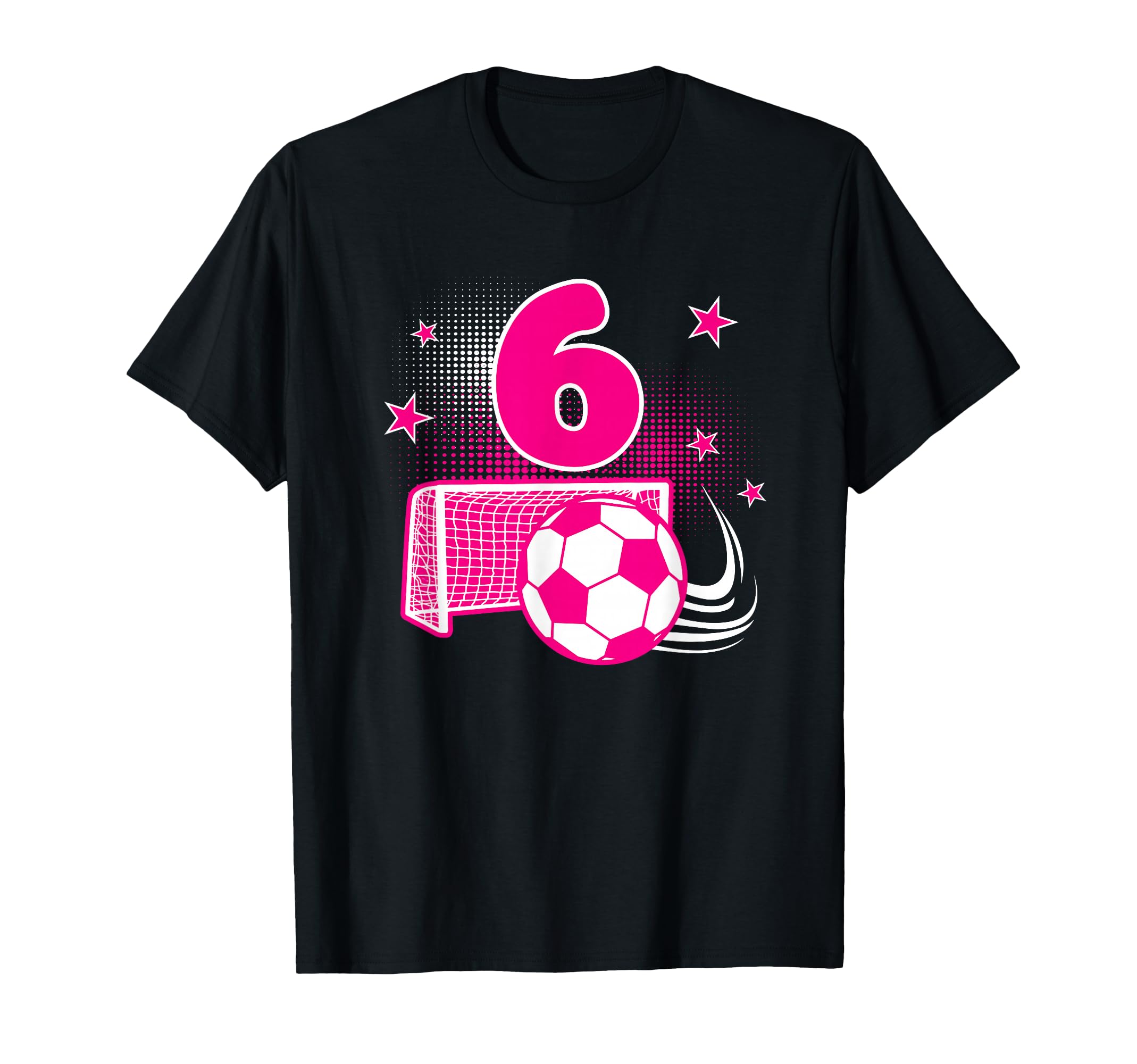 6 Years Old Birthday 6Th Soccer Themed Party T-Shirt - Graphic Print Unisex