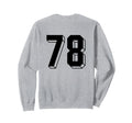 Number 78 Backside 80S 90S Team Sweatshirt - Custom Art Print Unisex