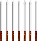 23.6 Inch Long Kabob Skewers,0.91Inch Wide Skewers for Kabobs,Metal Stainless Steel Skewers for Grilling,Extra Large Flat Kebab BBQ Skewers,Barbecue Kabob Sticks with Wood Handle,Set of 7 Kebob