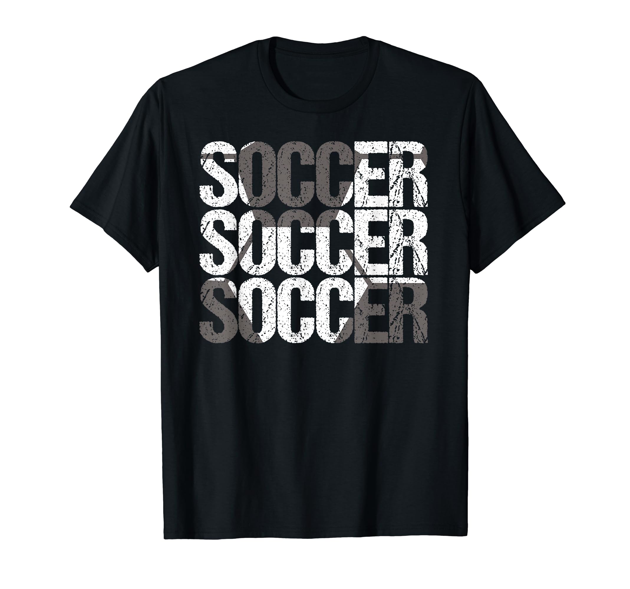 Soccer Distressed Ball Team Soccer Player T-Shirt - Streetwear Style Unisex