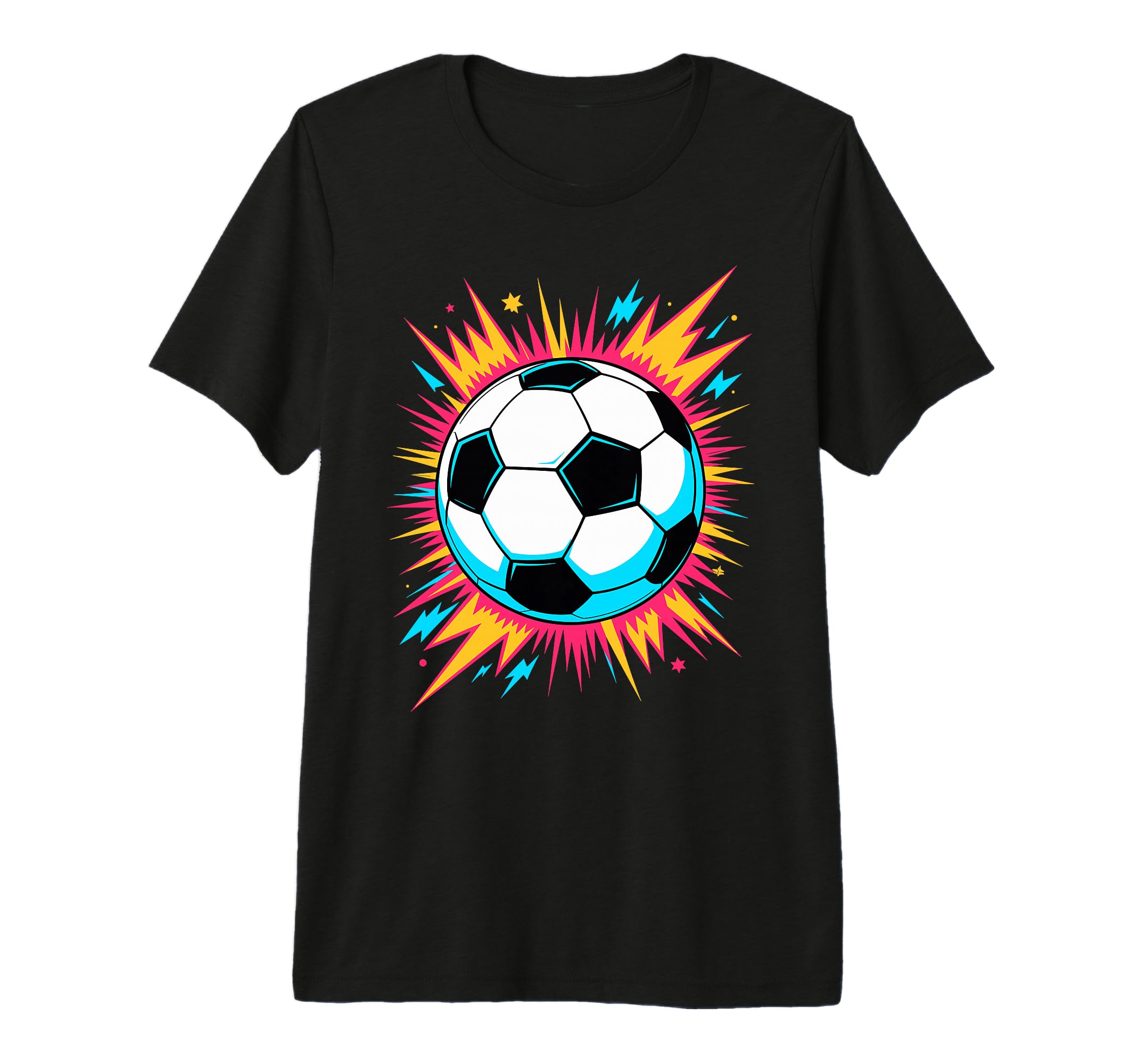 Arcade Soccer Ball Tri Blend T-Shirt - Graphic Print for Adults