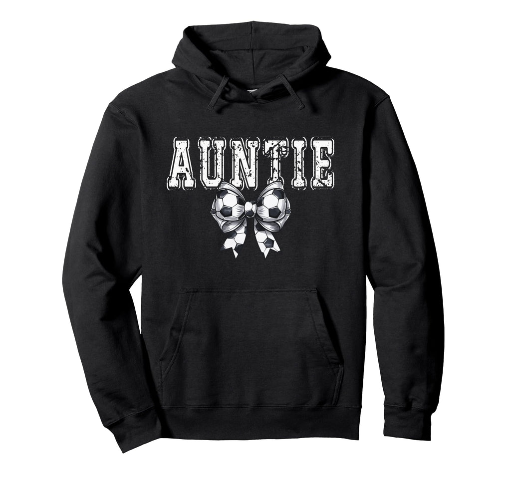 Coquette Soccer Auntie Spirit Hoodie - Casual Everyday Wear for Adults