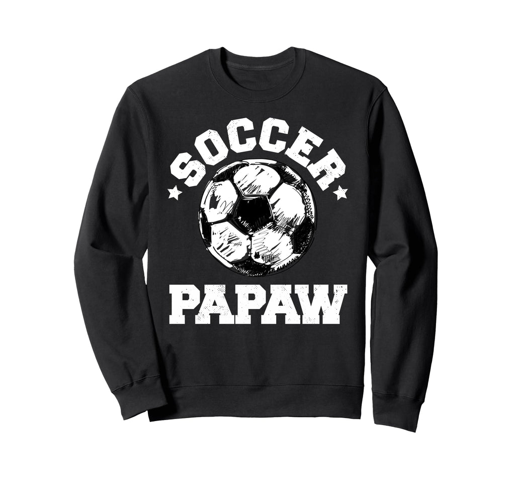 Soccer Papaw Soccer Ball Distressed Sweatshirt - Custom Art Print Unisex