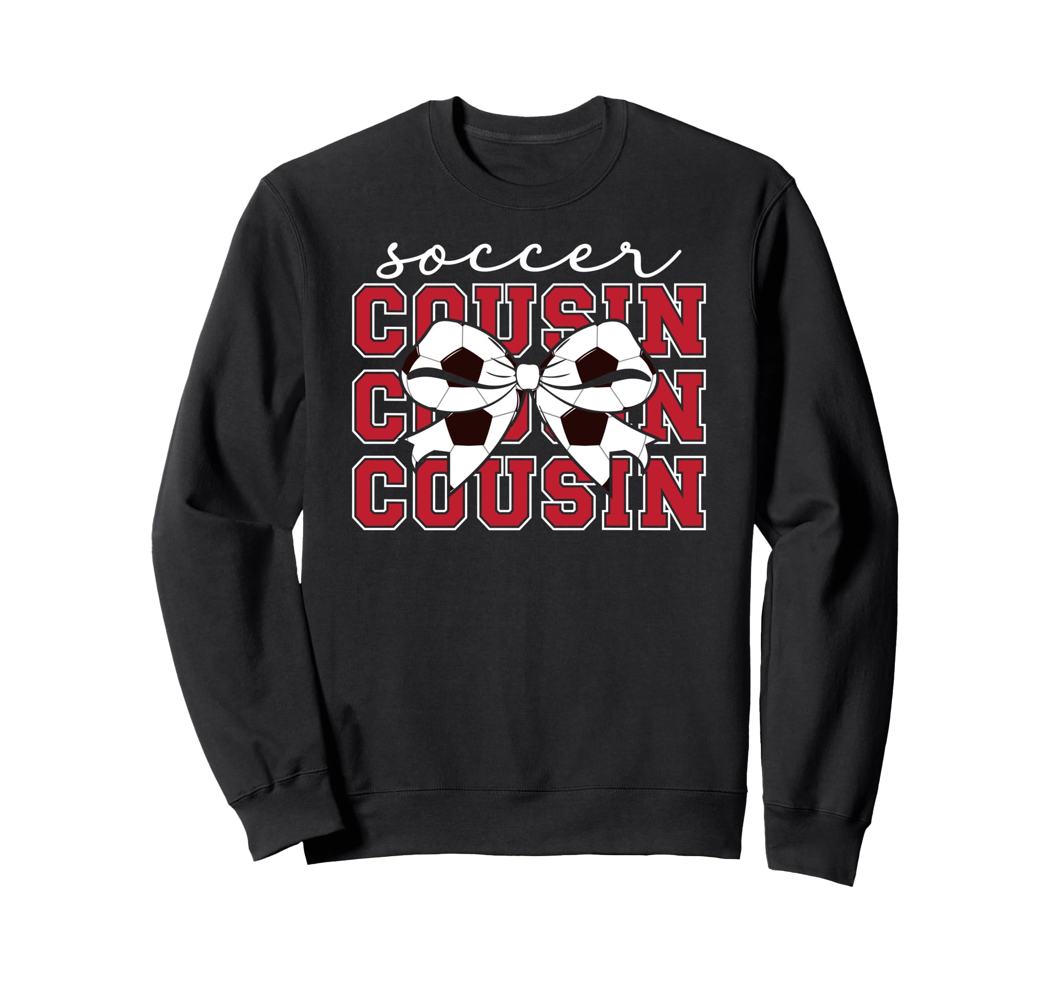 Soccer Cousin Coquette Soccer Player Sweatshirt - Aesthetic Graphic Unisex
