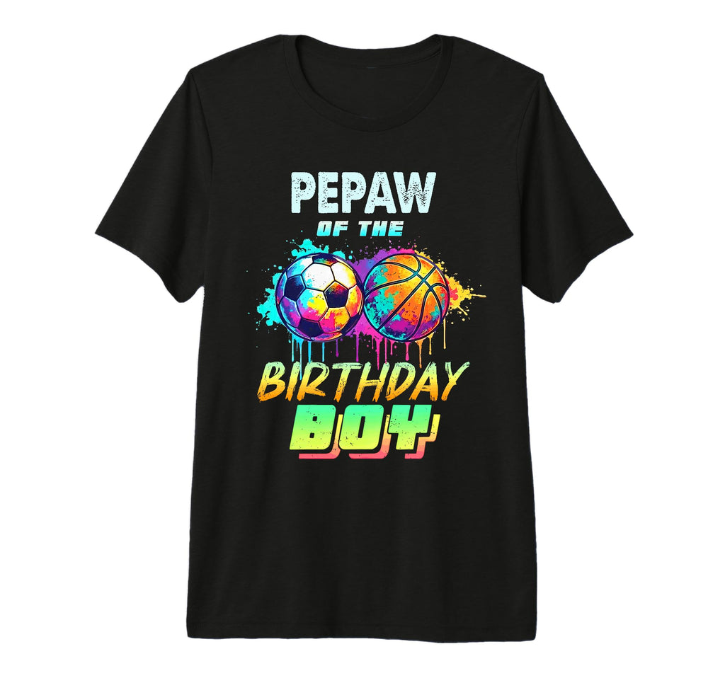 Pepaw Birthday Basketball Soccer Ball T-Shirt - Fun Novelty Design Unisex