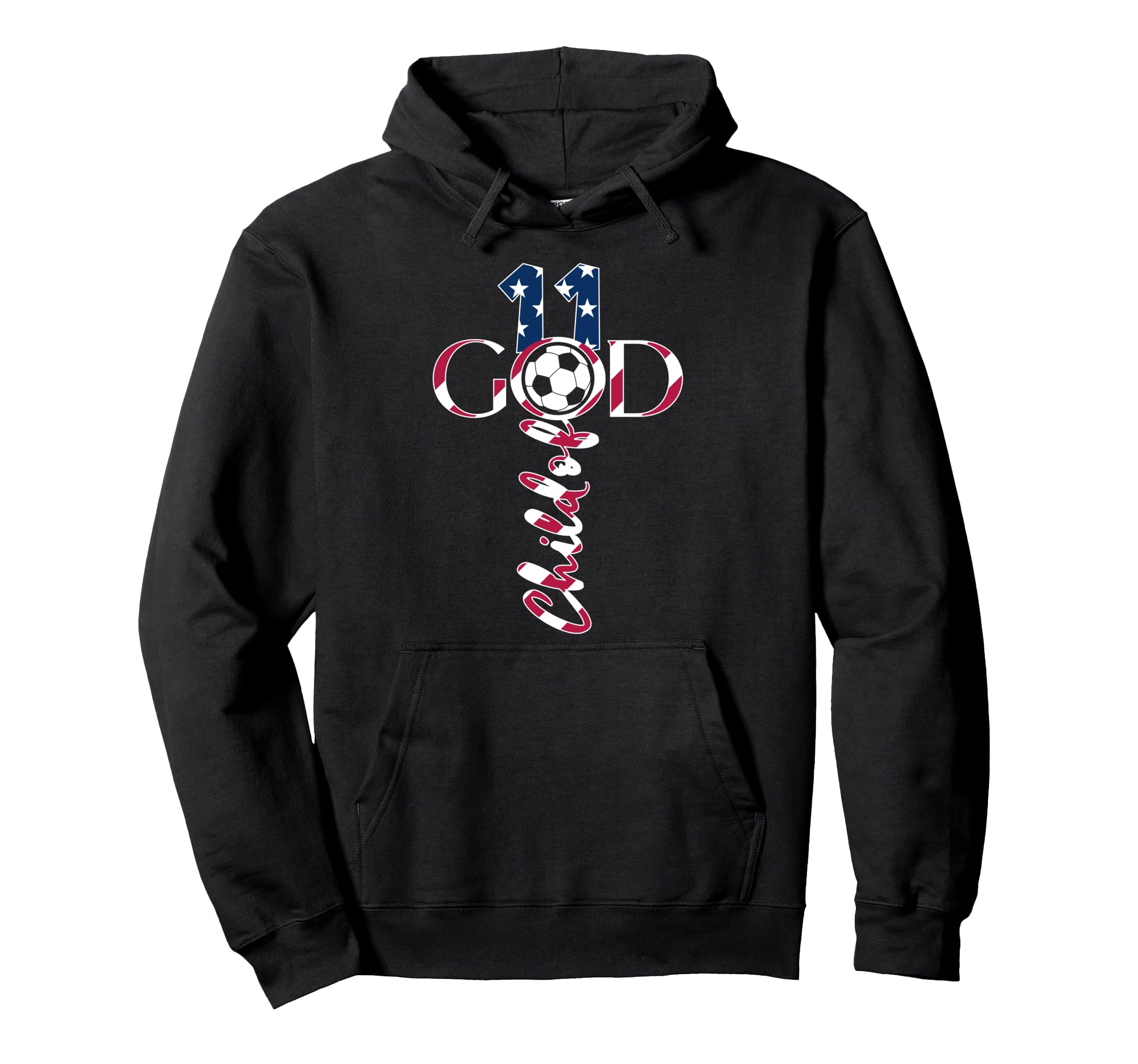Jesus 11 Years Child God Soccer 11Th Hoodie - Casual Everyday Wear Unisex