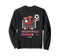 Kawaii Love Soccer Heart Skills Loading Sweatshirt - Graphic Print Unisex