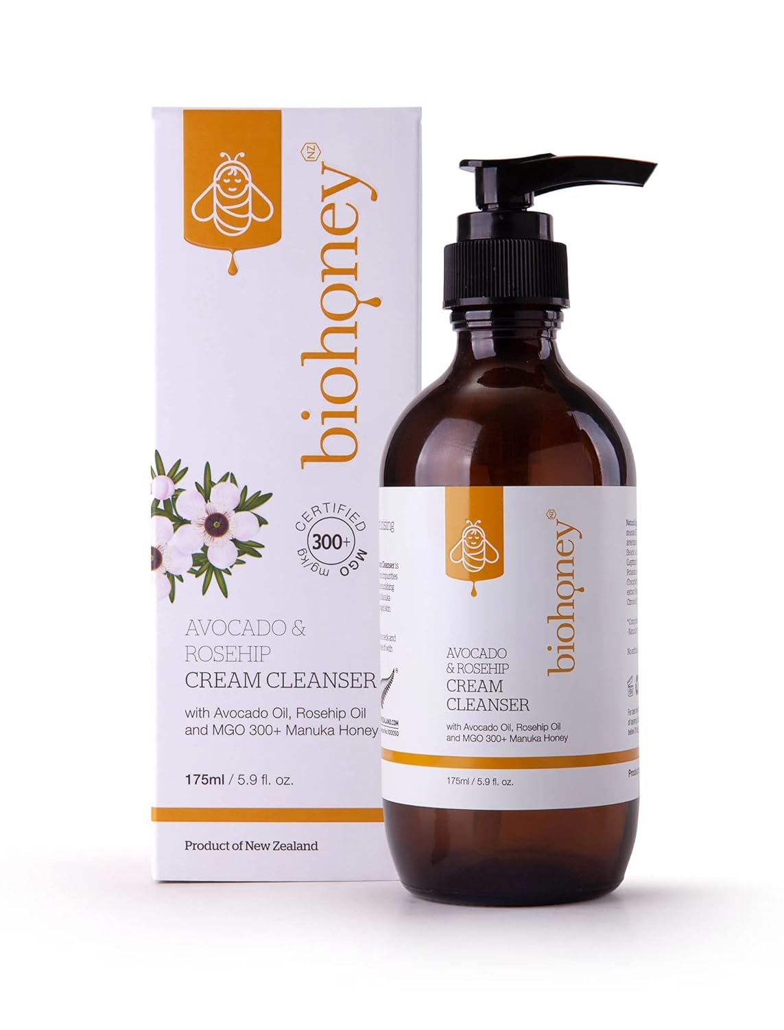 Bio Honey Cleanser - Avocado Roseship, 175 ml - Gentle Facial Wash