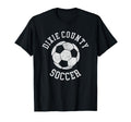 Dixie County Soccer Distressed 90S T-Shirt - Graphic Print for Adults