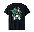 Messy Bun Hair Italian Soccer Italy T-Shirt - Trendy Graphic Men Women