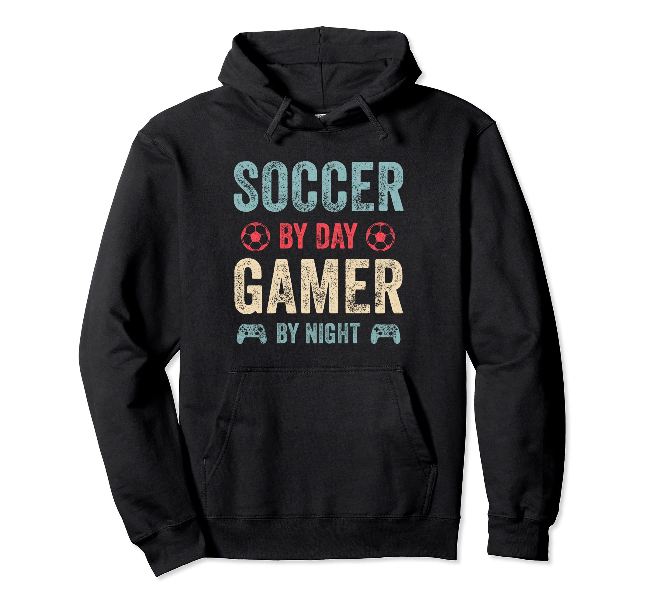 Funny Soccer Day Gamer Night Gamer Hoodie - Custom Art Print for Adults