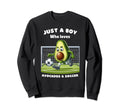 Just Who Loves Avocado And Soccer Funny Sweatshirt - Graphic Print Unisex