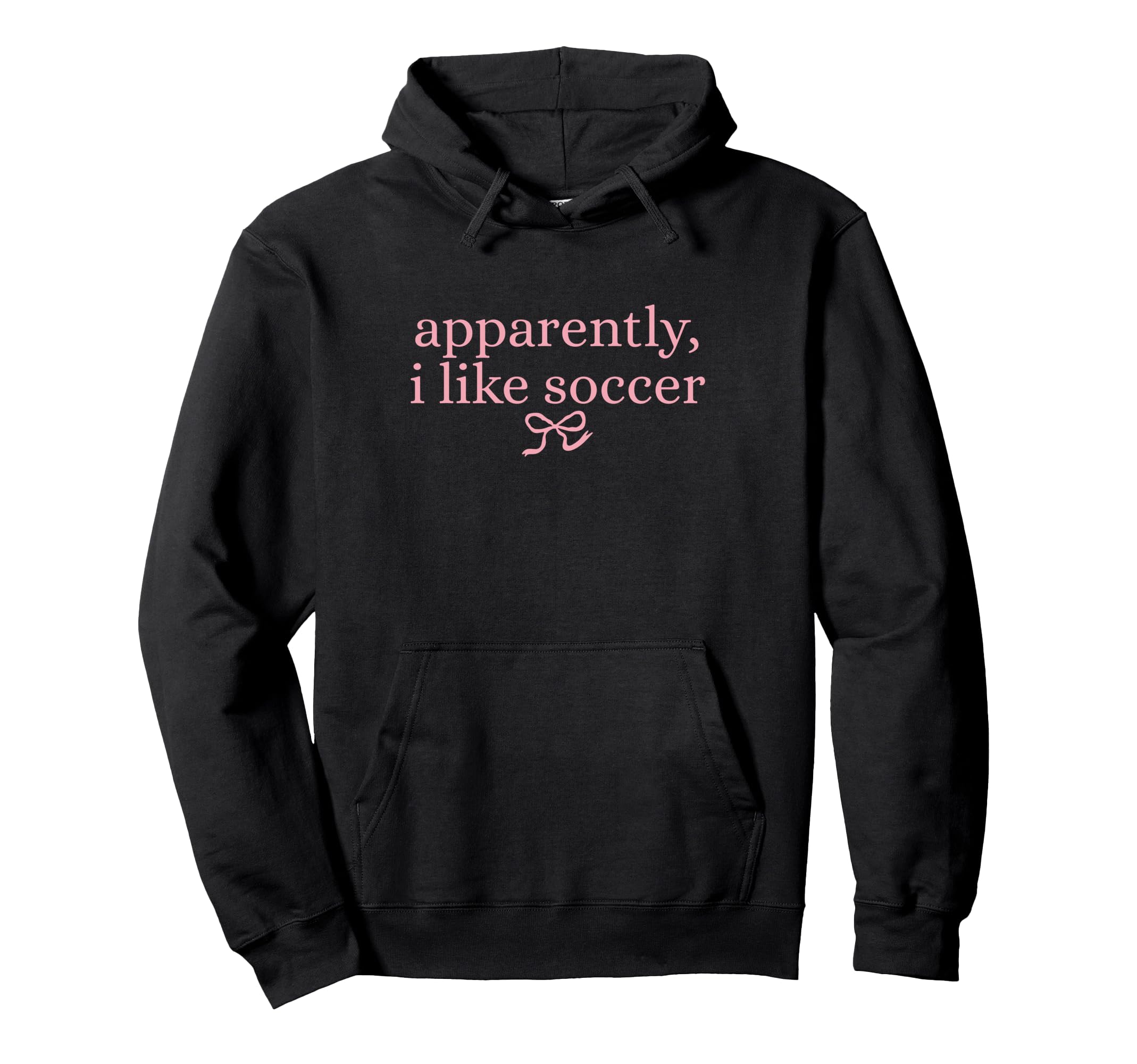 Apparently I Like Soccer Coquette Bow Hoodie - Custom Art Print Unisex