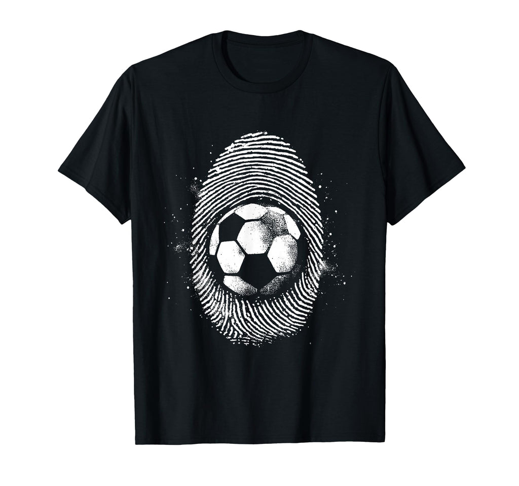 Soccer Fingerprint Soccer Football Lover T-Shirt - Graphic Print Unisex