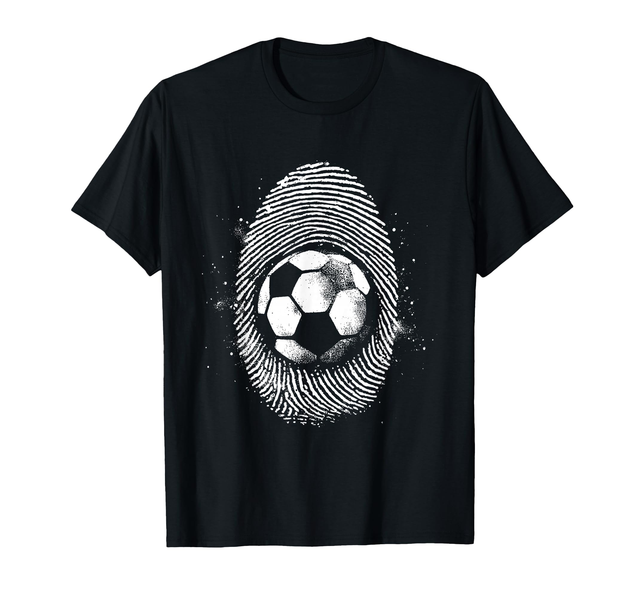Soccer Fingerprint Soccer Football Lover T-Shirt - Graphic Print Unisex