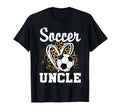Soccer Uncle Leopard Heart Matching T-Shirt - Minimalist Print Unisex