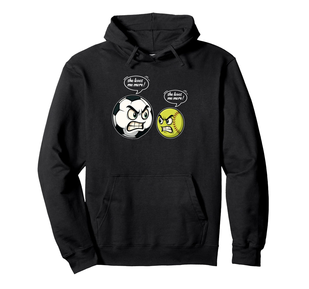 Funny Softball Soccer Daughter She Hoodie - Minimalist Print for Adults