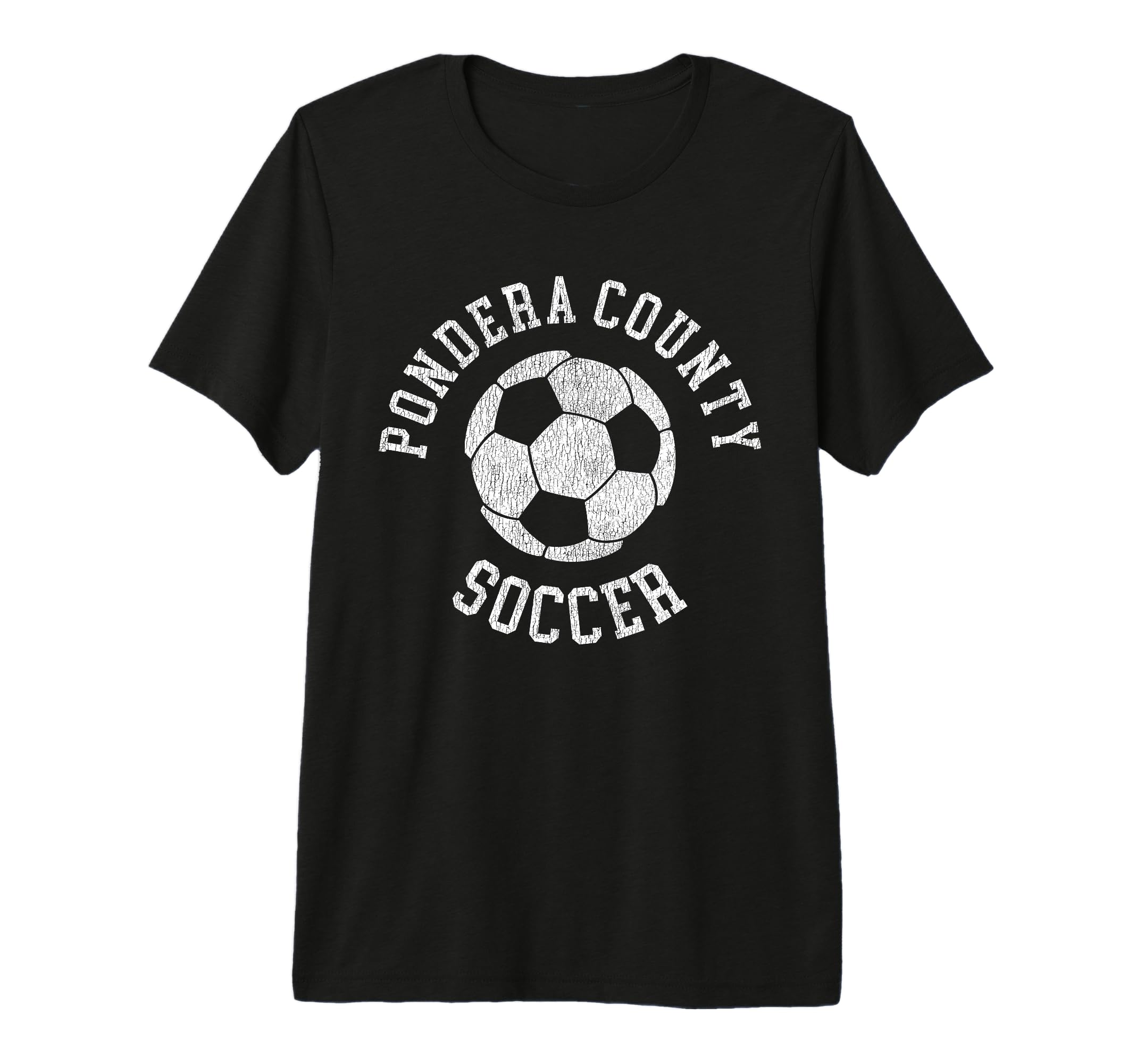 Pondera County Soccer Distressed 90S T-Shirt - Custom Art Print Men Women