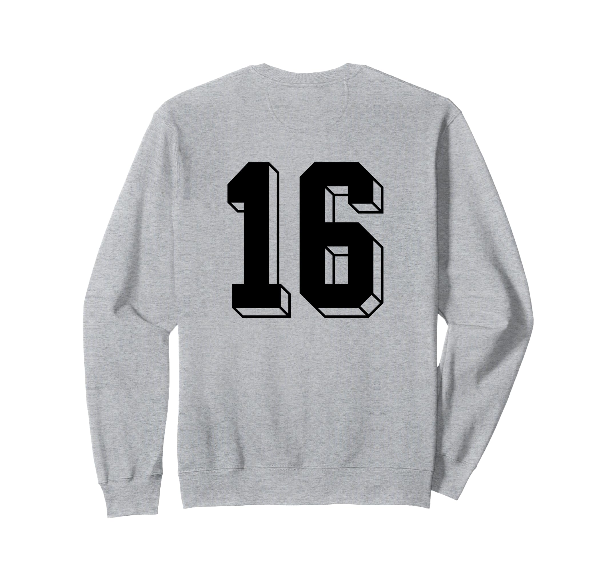 Number 16 Backside 80S 90S Sweatshirt - Casual Everyday Wear for Adults