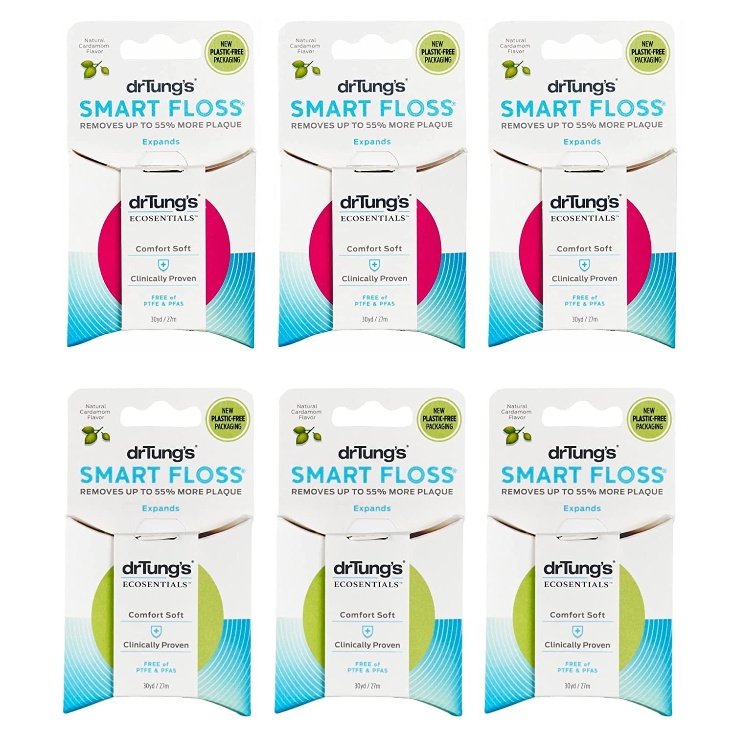 Dr. Tung's Smart Floss, 30 Yards, Pack of 6