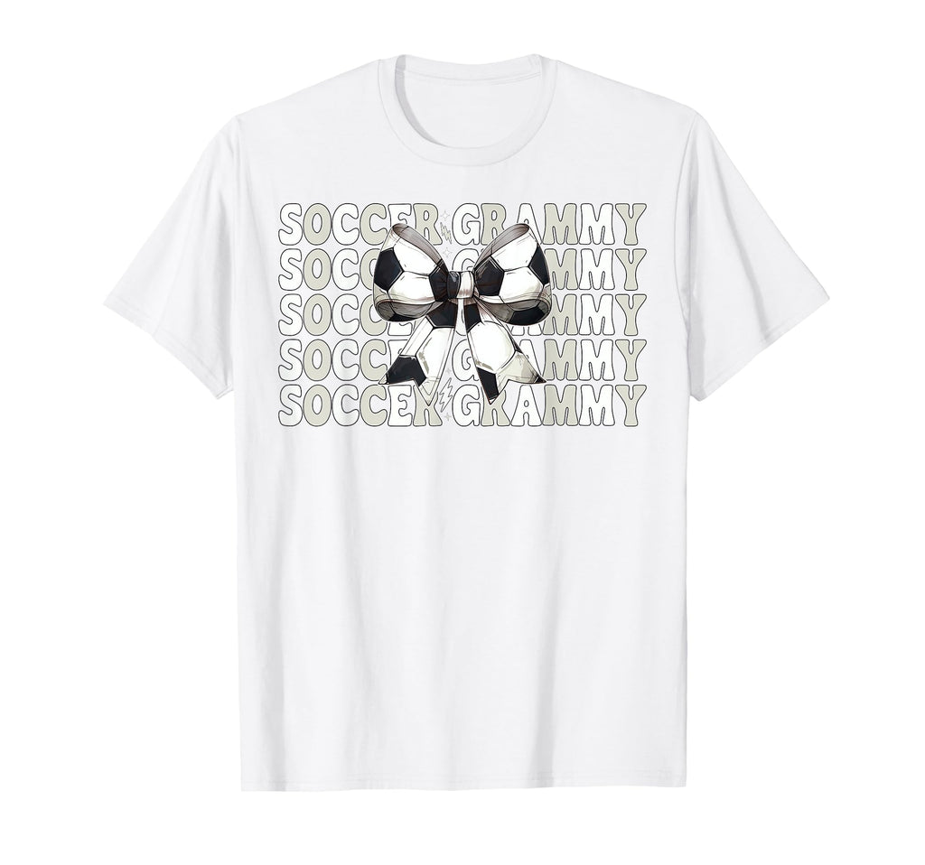 Soccer Grammy Soccer Grandma Coquette T-Shirt - Novelty Apparel for Adults