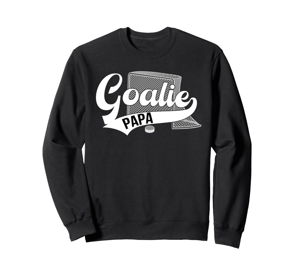 Ice Hockey Goalie Papa Ice Hockey Sweatshirt - Unique Graphic Men Women