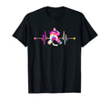 Heartbeat Colorful Dye Pulse Heart Hockey T-Shirt - Novelty Apparel Unisex