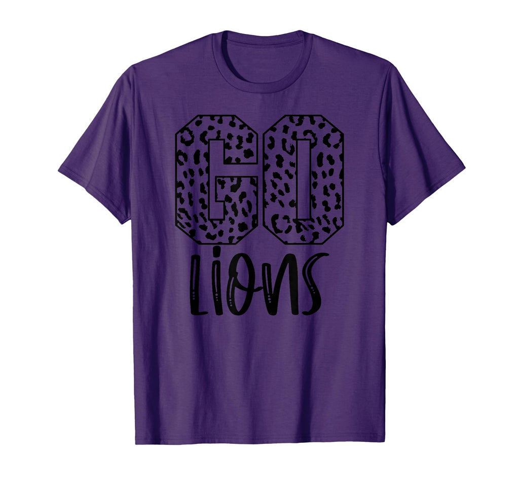 Lions Team Mascot School Spirit Game T-Shirt - Unique Graphic for Adults