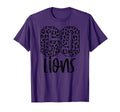 Lions Team Mascot School Spirit Game T-Shirt - Unique Graphic for Adults