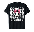 Soccer Sister Soccer Coquette Bow T-Shirt - Graphic Print Men Women