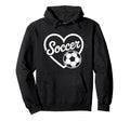 Soccer Heart Soccer Player Hoodie - Graphic Print Men Women