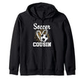 Soccer Cousin Leopard Heart Soccer Fan T-Shirt - Minimalist Print Unisex